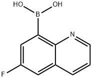 6-FLUOROQUINOLINE-8-BORONIC ACID 结构式
