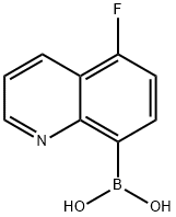 5-FLUOROQUINOLINE-8-BORONIC ACID 结构式