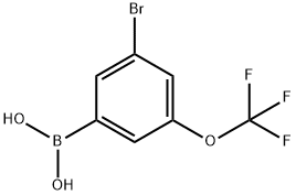 3-BROMO-5-(TRIFLUOROMETHOXY)PHENYLBORONIC ACID 结构式