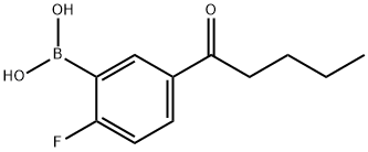 2-FLUORO-5-PENTANOYLPHENYLBORONIC ACID 结构式