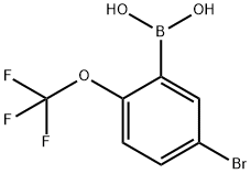 5-BROMO-2-TRIFLUOROMETHOXYPHENYLBORONIC ACID 结构式
