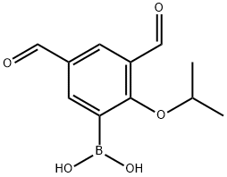 3,5-二甲酰基-2-异丙氧基苯硼酸 结构式