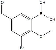 3-BroMo-5-forMyl-2-Methoxyphenylboronic acid 结构式