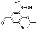 3-BROMO-2-ISOPROPOXY-5-FORMYLPHENYLBORONIC ACID 结构式