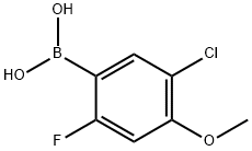 5-Chloro-2-fluoro-4-methoxyphenylboronic acid 结构式