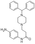 1-Piperazinepropanamide, N-(4-aminophenyl)-4-(diphenylmethyl)- 结构式