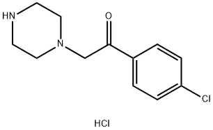 1-(4-氯苯基)-2-(哌嗪-1-基)乙酮二盐酸盐 结构式