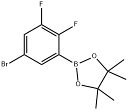 5-BROMO-2,3-DIFLUOROPHENYLBORONIC ACID, PINACOL ESTER 结构式