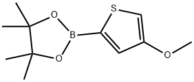 2-(4-甲氧基噻吩-2-基)-4,4,5,5-四甲基-1,3,2-二氧杂硼烷 结构式