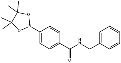 4-(苯甲基氨酰基)苯硼酸频哪酯 结构式