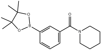 3-(哌啶-1-羰基)苯硼酸频哪酯 结构式