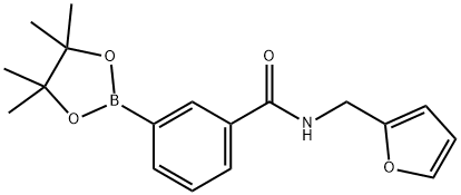 3-(糠基氨基碳酰)苯硼酸频哪酯 结构式