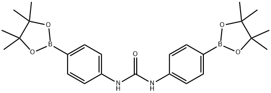 1-(4-(4,4,5,5-TetraMethyl-1,3,2-dioxaborolan-2-yl)benzyl)-3-(4-(4,4,5,5-tetraMethyl-1,3,2-dioxaborolan-2-yl)phenyl)urea 结构式