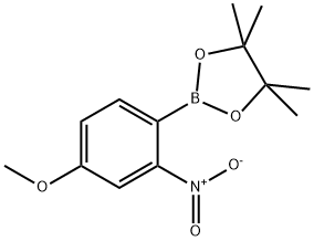 2-(4-Methoxy-2-nitrophenyl)-4,4,5,5-tetramethyl-1,3,2-dioxaborolane 结构式