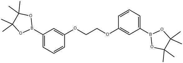 3,3-(ETHANE-1,2-DIYLBIS(OXY))BIS(3,1-PHENYLENE)DIBORONIC ACID, PINACOL ESTER 结构式