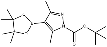 BOC-3,5-二甲基吡唑-4-嚬哪醇硼酸酯 结构式