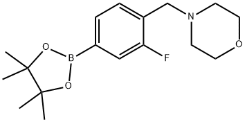 3-FLUORO-4-(N-MORPHOLINOMETHYL)PHENYLBORONIC ACID, PINACOL ESTER 结构式
