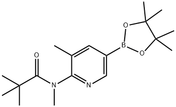 6-(N,2,2,2-四甲基乙酰氨基)-5-甲基吡啶-3-硼酸频哪醇酯 结构式