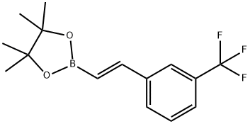 反式-2-(3-三氟甲基苯基)乙烯基硼酸频那醇酯 结构式