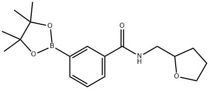 3-(四氢糠氨基羰酯)苯硼酸频哪酯 结构式