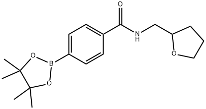 4-(2-四氢呋喃甲氨基羰基)苯硼酸频哪酯 结构式