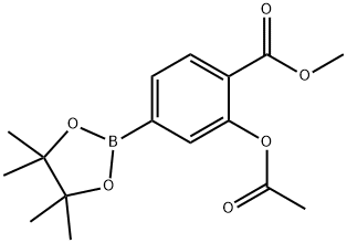 3-ACETOXY-4-METHOXYCARBONYLPHENYLBORONIC ACID, PINACOL ESTER 结构式