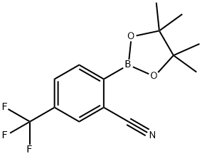 2-Cyano-4-(trifluoromethyl)benzeneboronic acid, pinacol ester 结构式