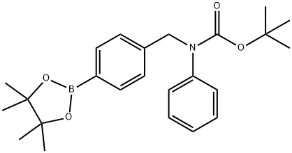 4-(N-BOC-苯氨甲基)苯硼酸频哪酯 结构式