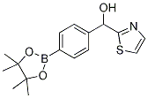 4-[羟基(2-噻唑基)甲基]苯硼酸频哪酯 结构式