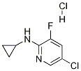 5-氯-3-氟-2-氨基(N-环丙胺基)吡啶盐酸盐 结构式