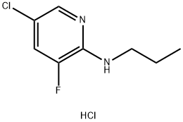 5-Chloro-3-fluoro-N-propylpyridin-2-amine, HCl 结构式
