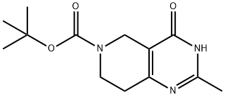 6(5H)-BOC-4-羟基-2-甲基-7,8-二氢吡啶并[4,3-D]嘧啶 结构式