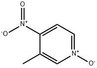 3-甲基-4-硝基吡啶-N-氧化物 结构式