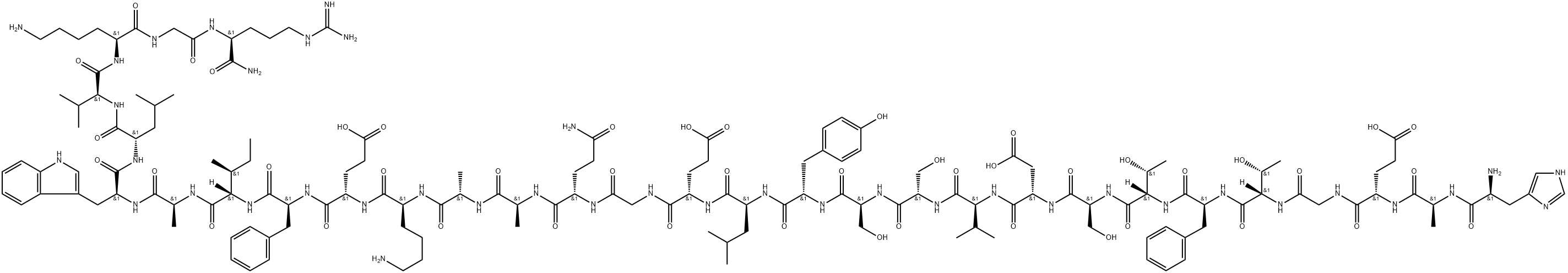 胰高血糖素样肽1(7-36)酰胺(人) 结构式
