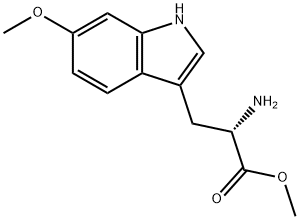 (S)-2-氨基-3-(6-甲氧基-1H-吲哚-3-基)丙酸甲酯 结构式