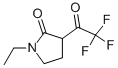 2-Pyrrolidinone, 1-ethyl-3-(trifluoroacetyl)- (9CI) 结构式