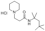 1-Piperidinepropionamide, N-(1,1,3,3-tetramethylbutyl)-, hydrochloride 结构式