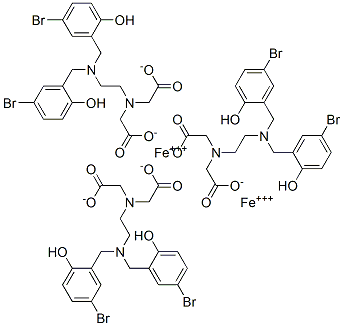 iron(III) N,N'-bis(5-bromo-2-hydroxybenzyl)ethylenediamindiacetic acid 结构式