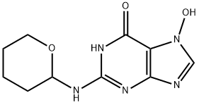 N(2)-tetrahydropyranyl-7-hydroxyguanine 结构式