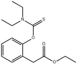 ETHYL [2-DIETHYLAMINOTHIOCARBOXYL)]PHENYLACETATE 结构式