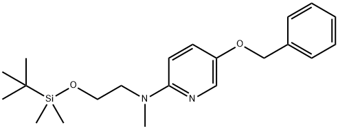 3-Benzyloxy{6-[2-(tert-Butyldimethylsilyloxy)ethyl]methylamino}pyridine 结构式
