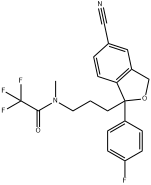 N-[3-[5-Cyano-1-(4-fluorophenyl)-1,3-dihydro-1-isobenzofuranyl]propyl]-2,2,2-trifluoro-N-MethylacetaMide 结构式