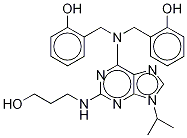 2,2'-[[[2-[(3-Hydroxypropyl)nitrilo]-9-(1-Methylethyl)-9H-purin-6-yl]iMino]bis(Methylene)]bisphenol 结构式