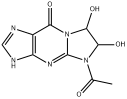 9H-Imidazo[1,2-a]purin-9-one,  5-acetyl-1,5,6,7-tetrahydro-6,7-dihydroxy-  (9CI) 结构式