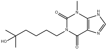 1-(5-hydroxy-5-methylhexyl)-3-methylxanthine 结构式