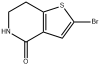 2-溴-6,7-二氢噻吩并[3,2-C]吡啶-4(5H)-酮 结构式