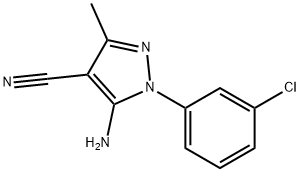 5-AMINO-4-CYANO-1-(3-CHLOROPHENYL)-3-METHYLPYRAZOLE 结构式