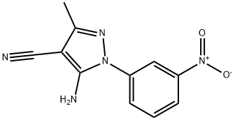 5-AMINO-4-CYANO-3-METHYL-1-(3-NITROPHENYL)PYRAZOLE 结构式