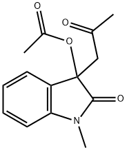 1-METHYL-2-OXO-3-(2-OXOPROPYL)-2,3-DIHYDRO-1H-INDOL-3-YL ACETATE 结构式