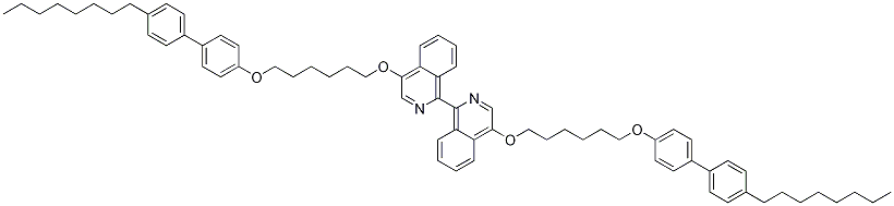 1,1'-Biisoquinoline, 4,4'-bis[[6-[(4'-octyl[1,1'-biphenyl]-4-yl)oxy]hexyl]oxy]- 结构式